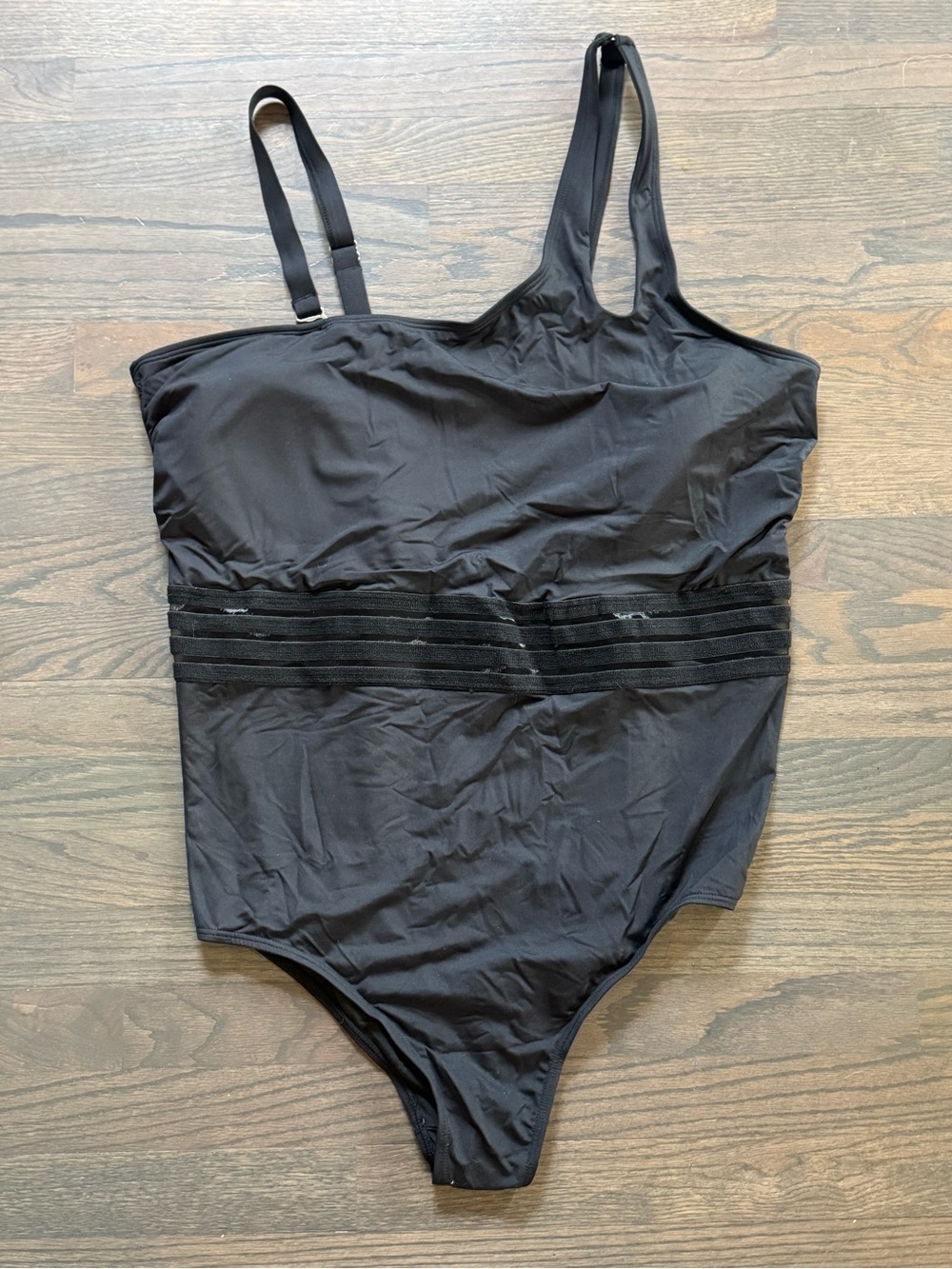 Aqua Eve Black  Women's Swim One-Piece 24W NWT